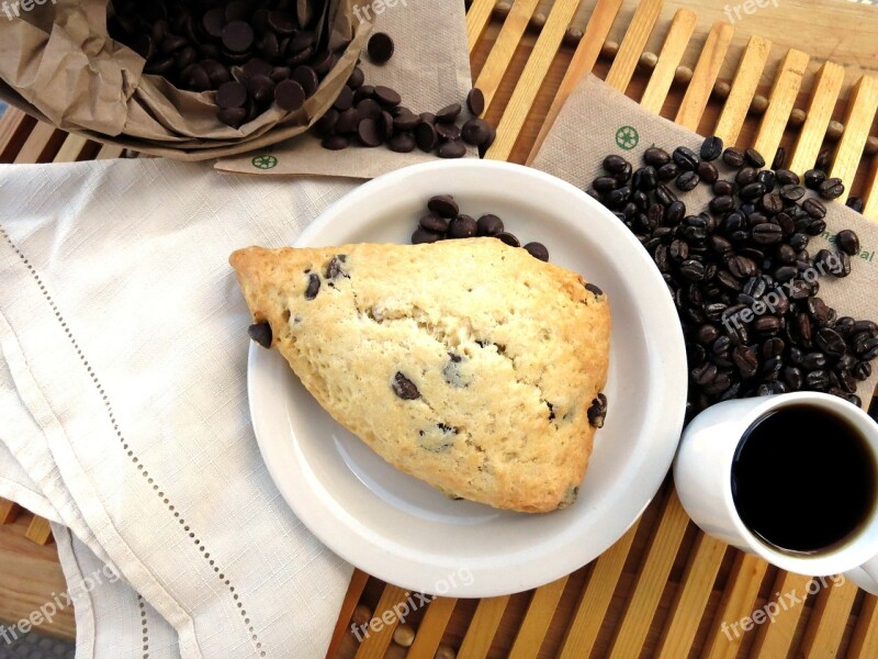 Coffee Scone Breakfast Dessert Comfort