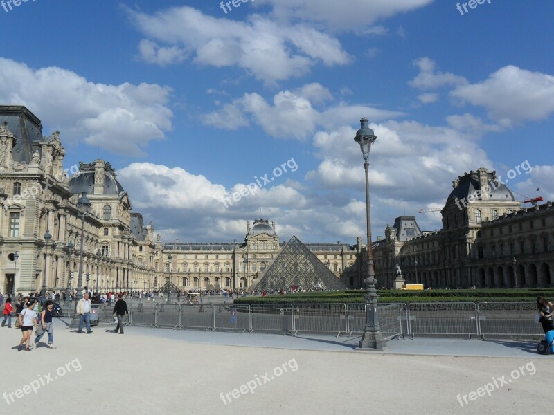 Louvre Paris France Pyramid The Museum