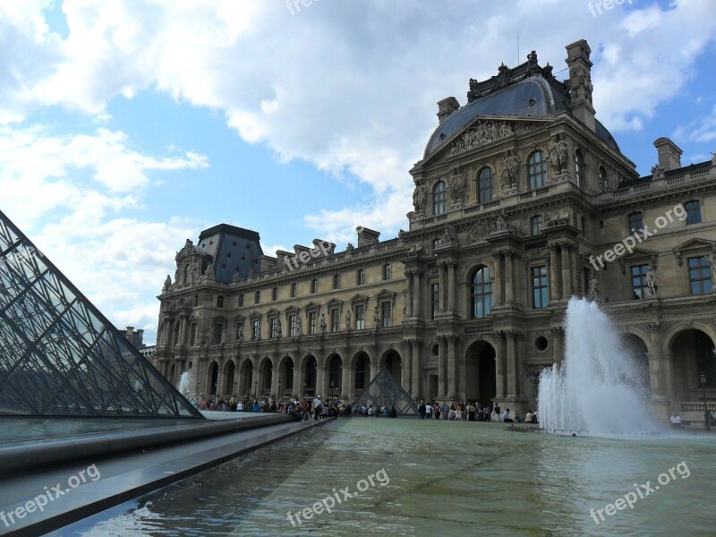 Louvre Paris France Pyramid The Museum