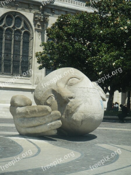 The Head Of The The Hand Square France Paris