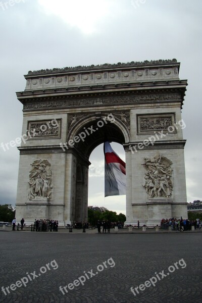 The Arc De Triomphe Paris France City The Centre Of