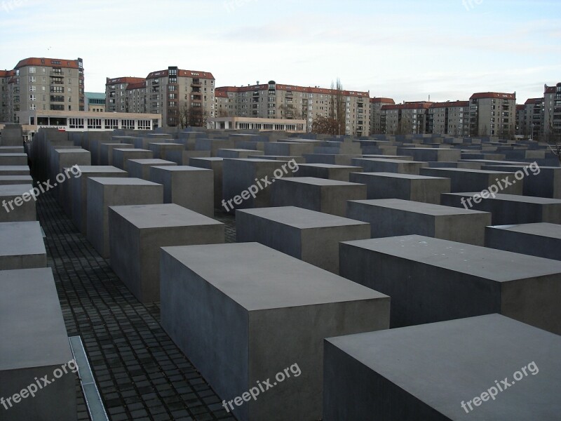 Holocaust Memorial Berlin Concrete Landmark