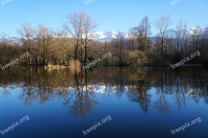 Lake Landscape Mirror Mountain Water