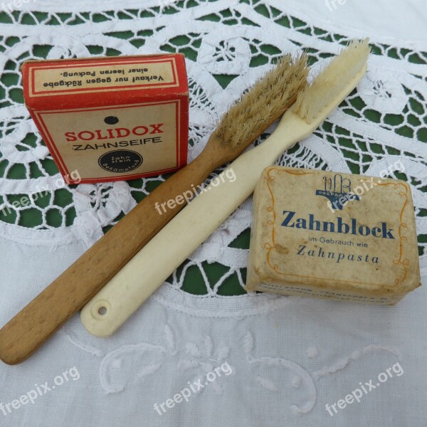 Toothbrush Antique Brush Bristles Clean