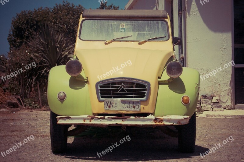 Old Car Car Old Greece Crete