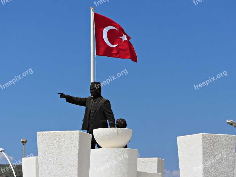 Turkey Fethiye Flag Statue Free Photos