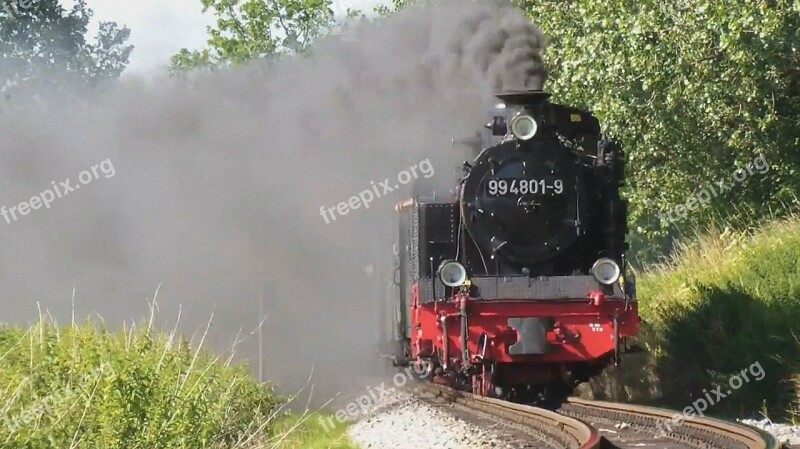 Steam Locomotive Rasender Roland Rügen Small Ground Railway