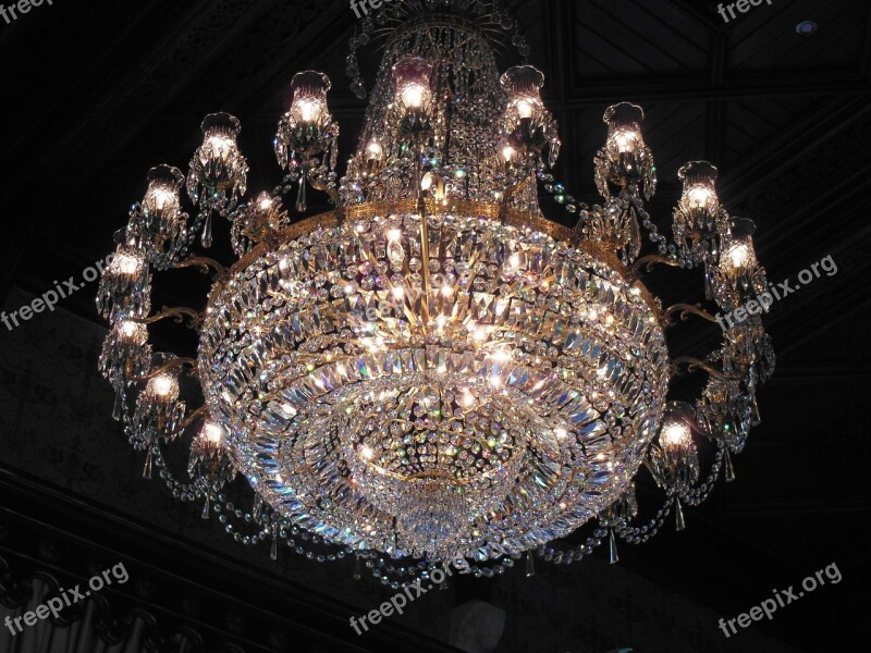 Chandelier Crystal Antique Castle Lights