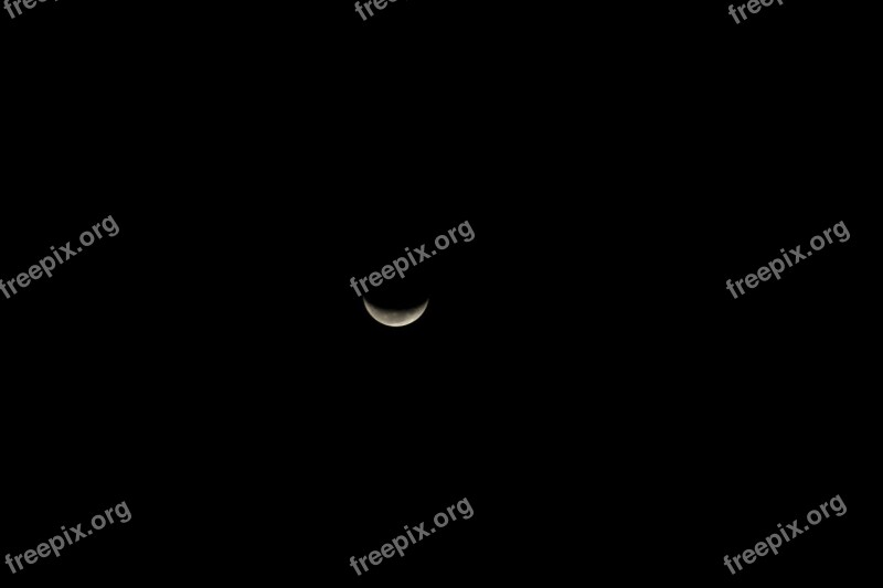 Crescent Moon Moon Crescent Night Sky