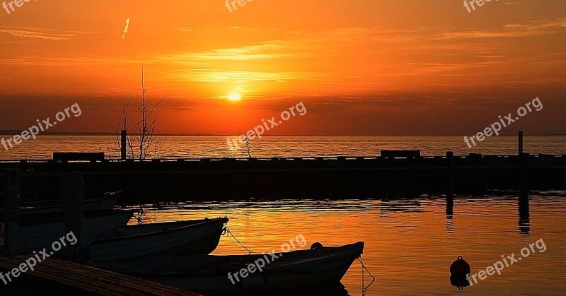 Lake Balaton Dusk Port Free Photos