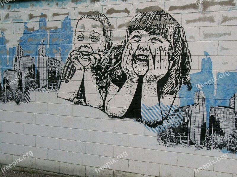 Murals Children Girl Wall Drawing