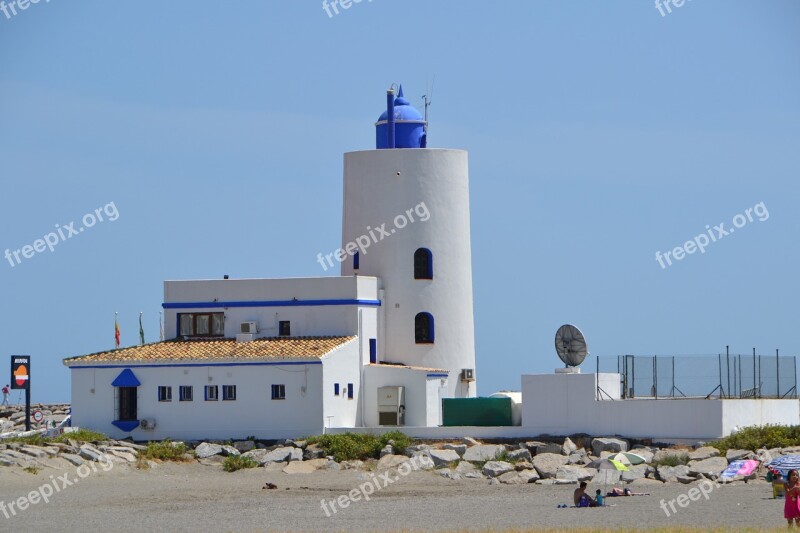 Lighthouse Lantern Spain Summer Free Photos