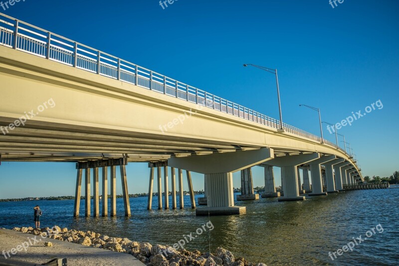 Bridge Marco Island Florida Coastline Water