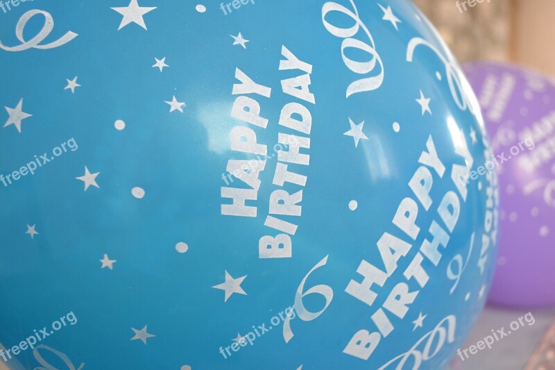 Happy Birthday Balloons Blue Birthday Happy