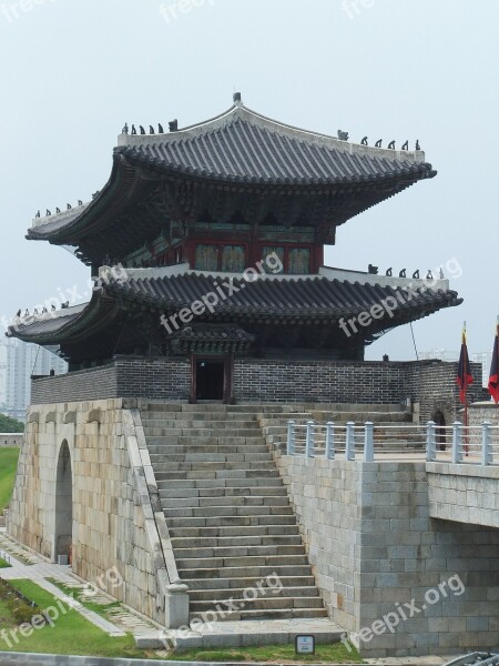 Suwon Suwon Hwaseong Castle Free Photos