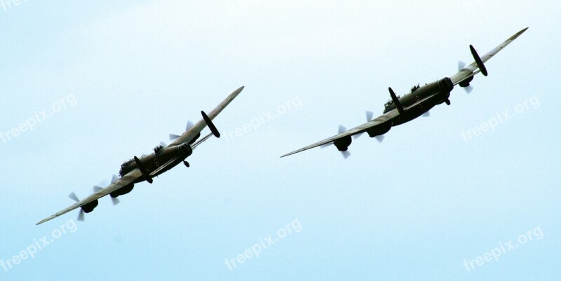 Aeroplane Fly Lancaster Bomber War