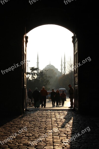 Mosque Istanbul Door Turkey Shadow