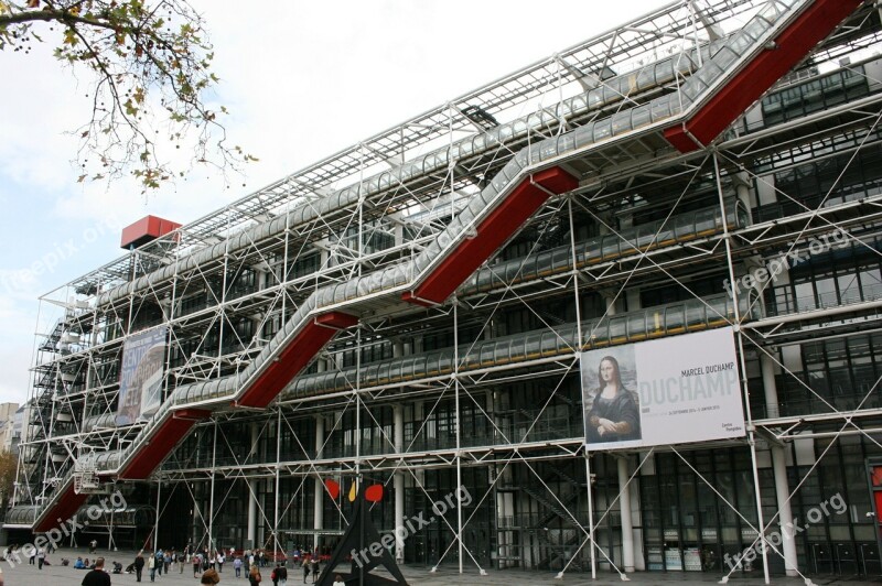 Pompidou Modern Art Paris France Free Photos