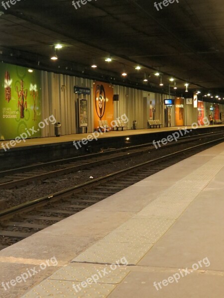 Metro Station Paris Track Free Photos