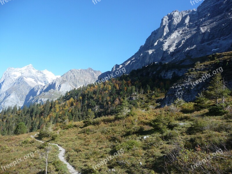 Eigertrail Bernese Oberland Autumn Hiking Alpine