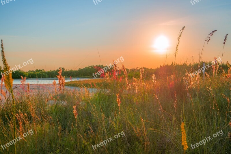 Tigertail Beach Marco Island Landscape Nature Sunset