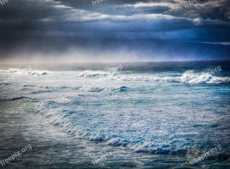 Northern Maui Hawaii Beach Storm Waves