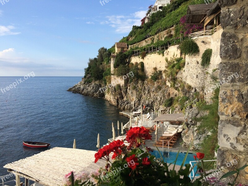 Amalfi Italy Coast Landscape Cliff