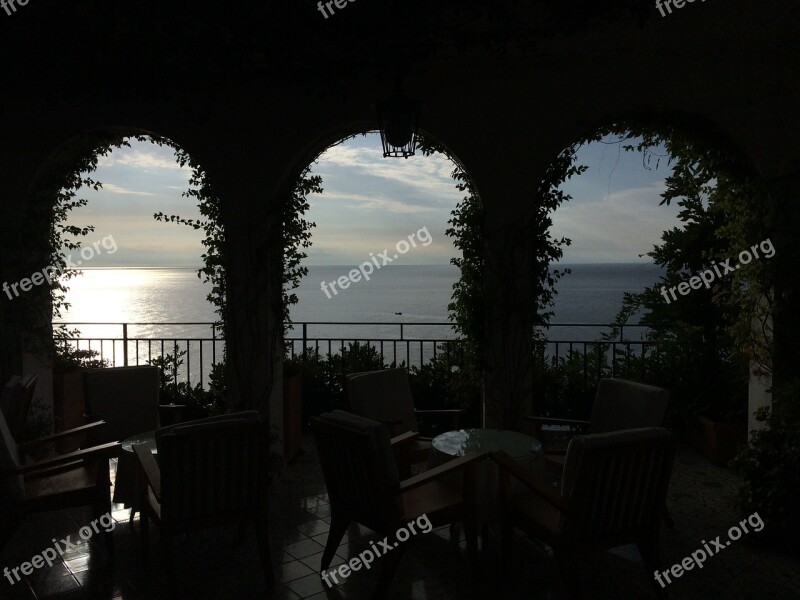 Amalfi Arches Restaurant Italy Summer