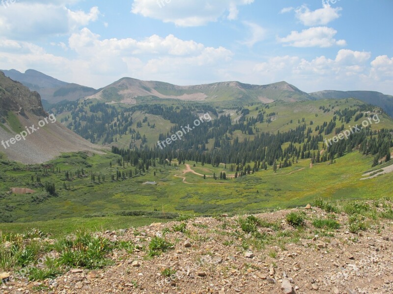 Alpine Mountains Rocks Scree Slope