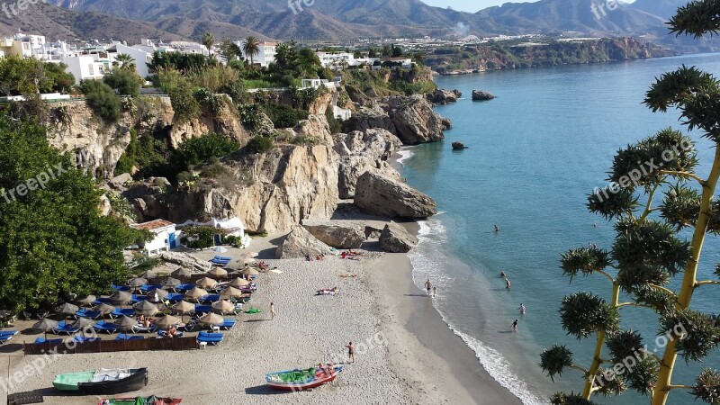 Nerja Spain Andalusia Sea View Free Photos