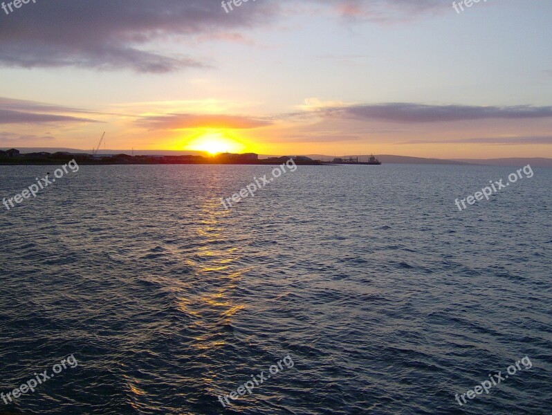 Sunset Orkney Scotland Sea Free Photos