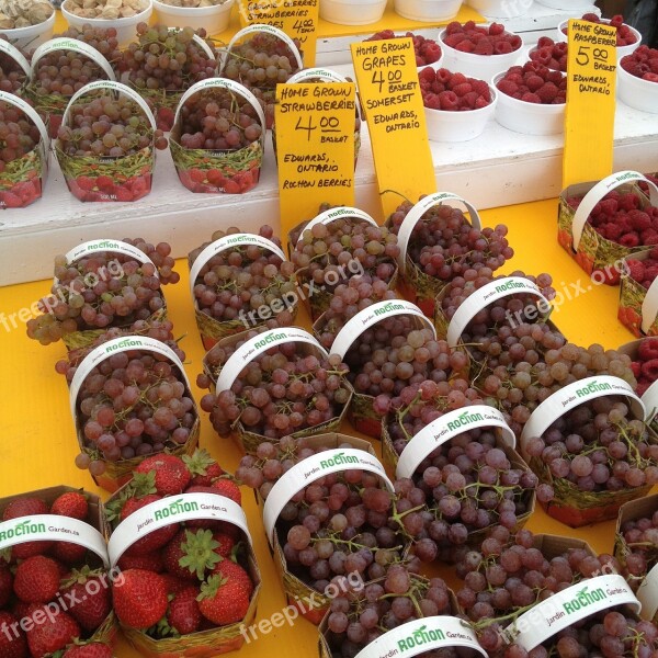 Grapes Fruit Market Free Photos