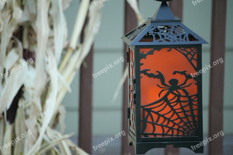 Lantern Halloween Orange Spooky Corn