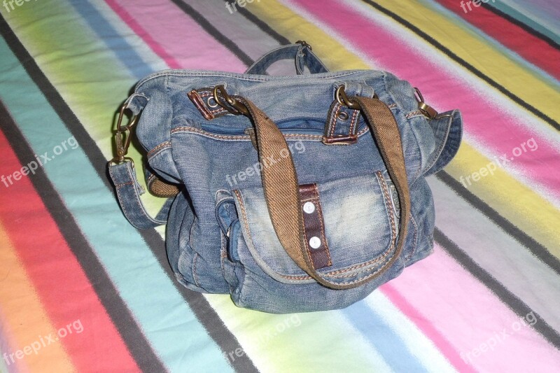 Handbag Jean Backpack Free Photos