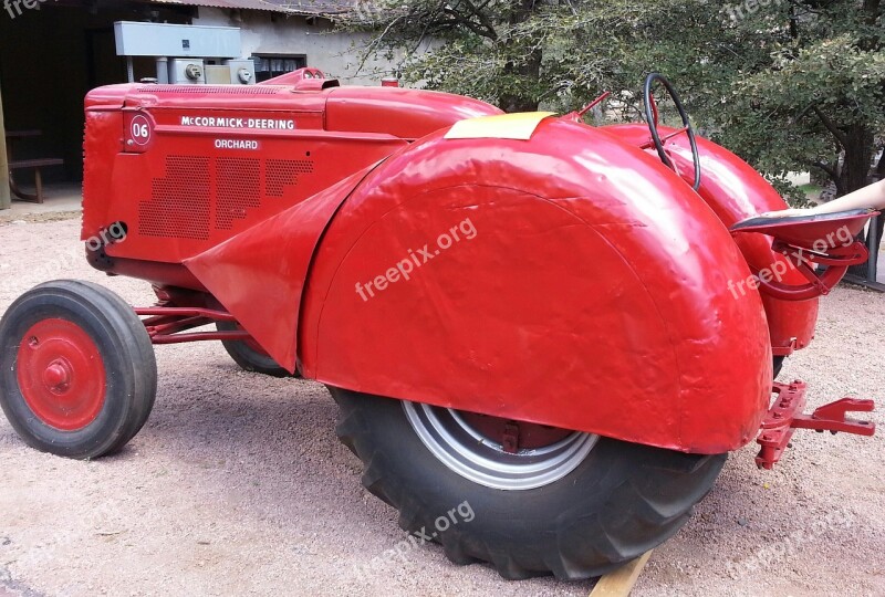 Tractor Vintage Red Farm Agriculture