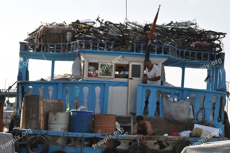 Cargo Dubai Bicycles Boat Ship