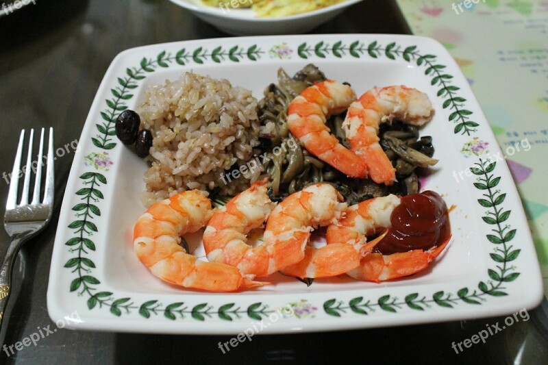 Shrimp Cooking Fusion Cuisine Food Rice