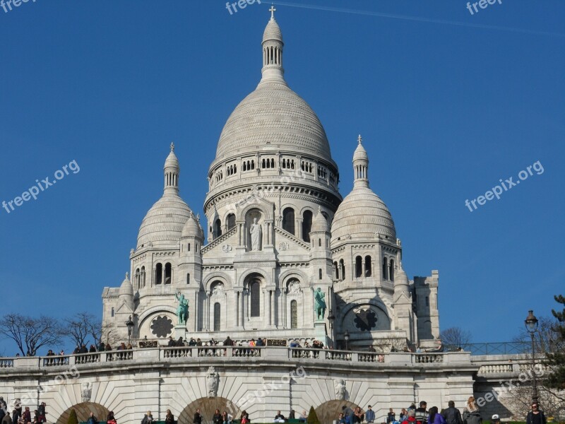 Sacré Cœur Paris Montmartre Basilica Free Photos