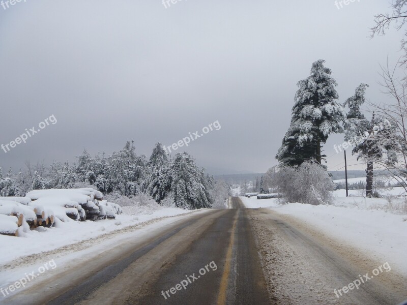 Winter Road Gadou Slush Snow