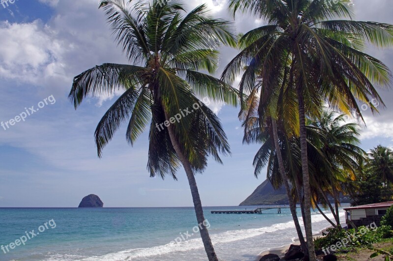 Beach Rock Diamond Martinique Free Photos