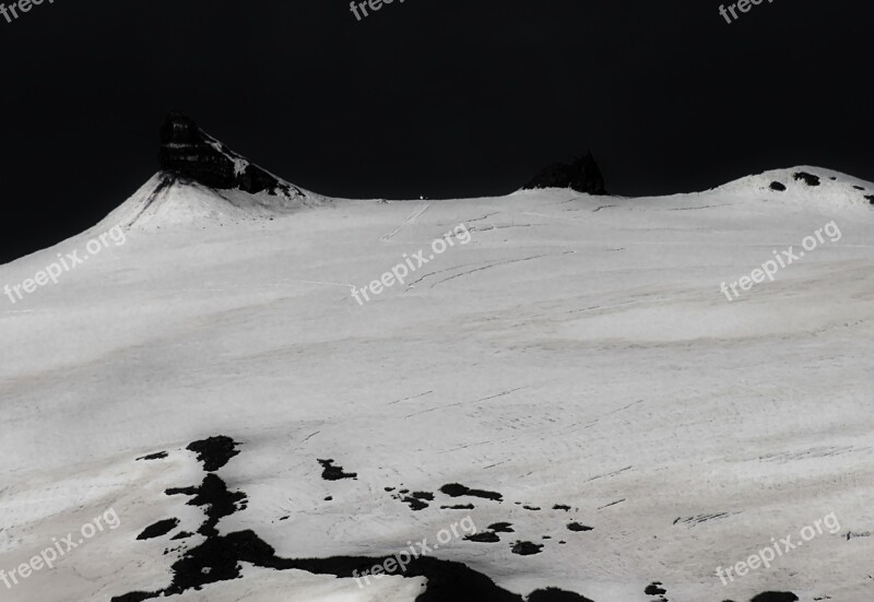 Glacier Volcano Snow White Mountain