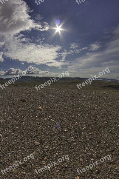 Sun Ground Summer Landscape Light