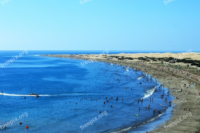 Maspalomas Beach Dunes Canaria Spain