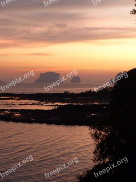 Sunset Krabi Thailand Free Photos