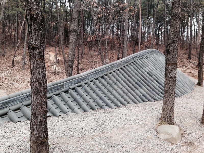 Roof Tile Dinosaurs Anyang Sculpture Park Works Sculpture