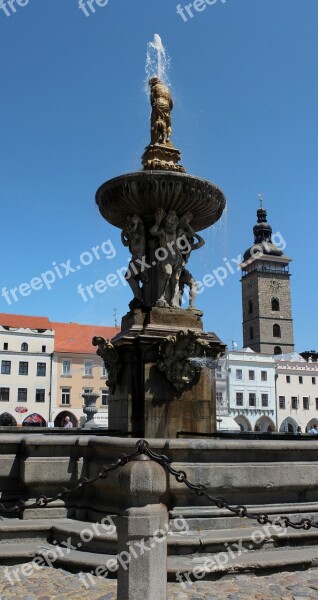 Fountain Square Czech Budejovice Free Photos