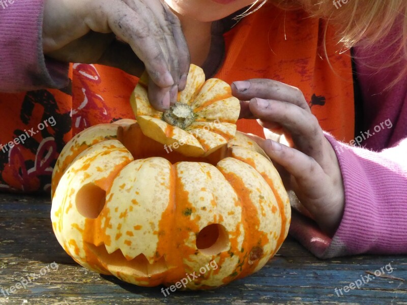 Pumpkin Tinker Children Play Halloween