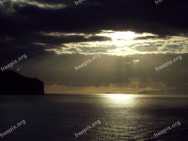 Sunrise Ocean Night Sky Sunset Sky