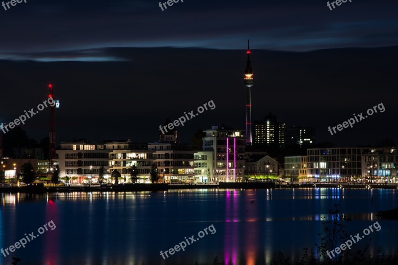 Phoenix Lake City Houses Dortmund Night