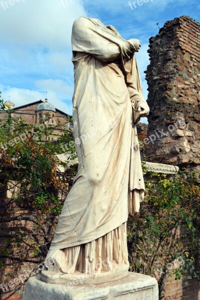 Statue Headless Rome Italy Free Photos